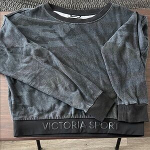 Victoria's Secret Sport Black/Camo Crewneck Sweater